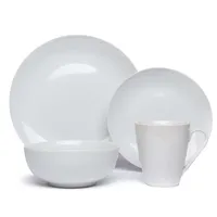 KSP Ophelia Porcelain Dinnerware - Set of 16 (White)