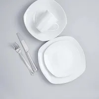 KSP Plato Porcelain Dinnerware - Set of 16 (White)