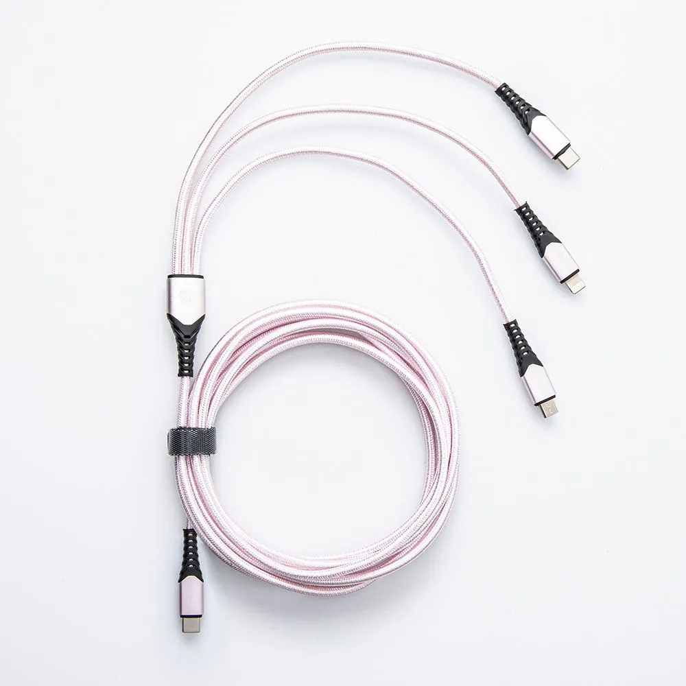 Connect Heavy Duty 'Usb-C To 3-In-1' Charge & Sync Cable (Asstd.)