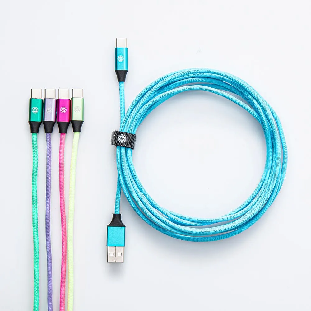 Connect Heavy Duty High-Speed 'Type-C' Charge & Sync Cable (Rainbow)