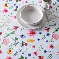 Texstyles Easy-Care 'Flower Garden' Polyester Tablecloth 70" Round