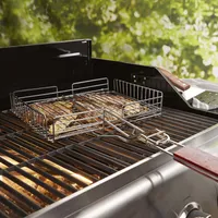 Outset BBQ Square Grill Basket (Chrome)
