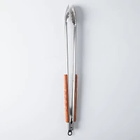 Outset BBQ Rosewood Handle Tongs (Stainless Steel)