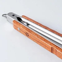 Outset BBQ Rosewood Handle Tongs (Stainless Steel)