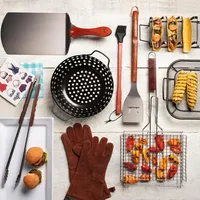 Outset BBQ Leather Grill Glove - Set of 2 (Brown)
