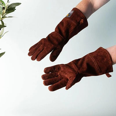 Outset BBQ Leather Grill Glove - Set of 2 (Brown)