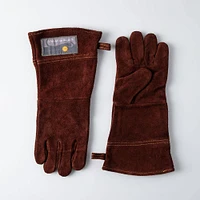 Outset BBQ Leather Grill Glove - Set of 2 (Brown)