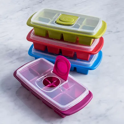Joie Flip and Fill Ice Cube Tray with Lid X-Large Cubes (Asstd.)