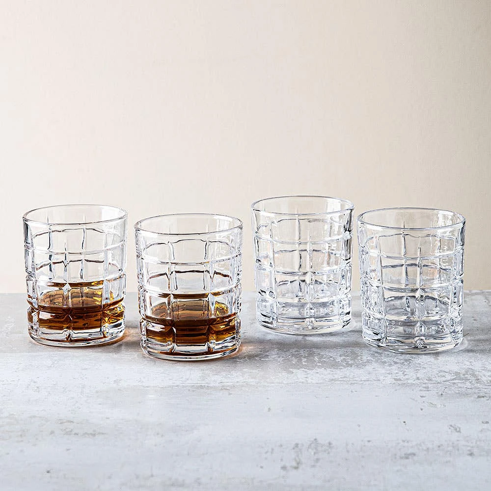 Godinger Radius Crystal-Cut D.O.F. Glass - Set of 4 (12oz.)