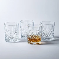 Godinger Dublin Crystal-Cut D.O.F. Glass - Set of 4 (11oz.)