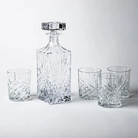 Godinger Dublin Crystal-Cut Whiskey Decanter Combo - Set of 5
