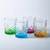 Godinger Dublin Crystal-Cut D.O.F. Glass - Set of 4 (Rainbow)