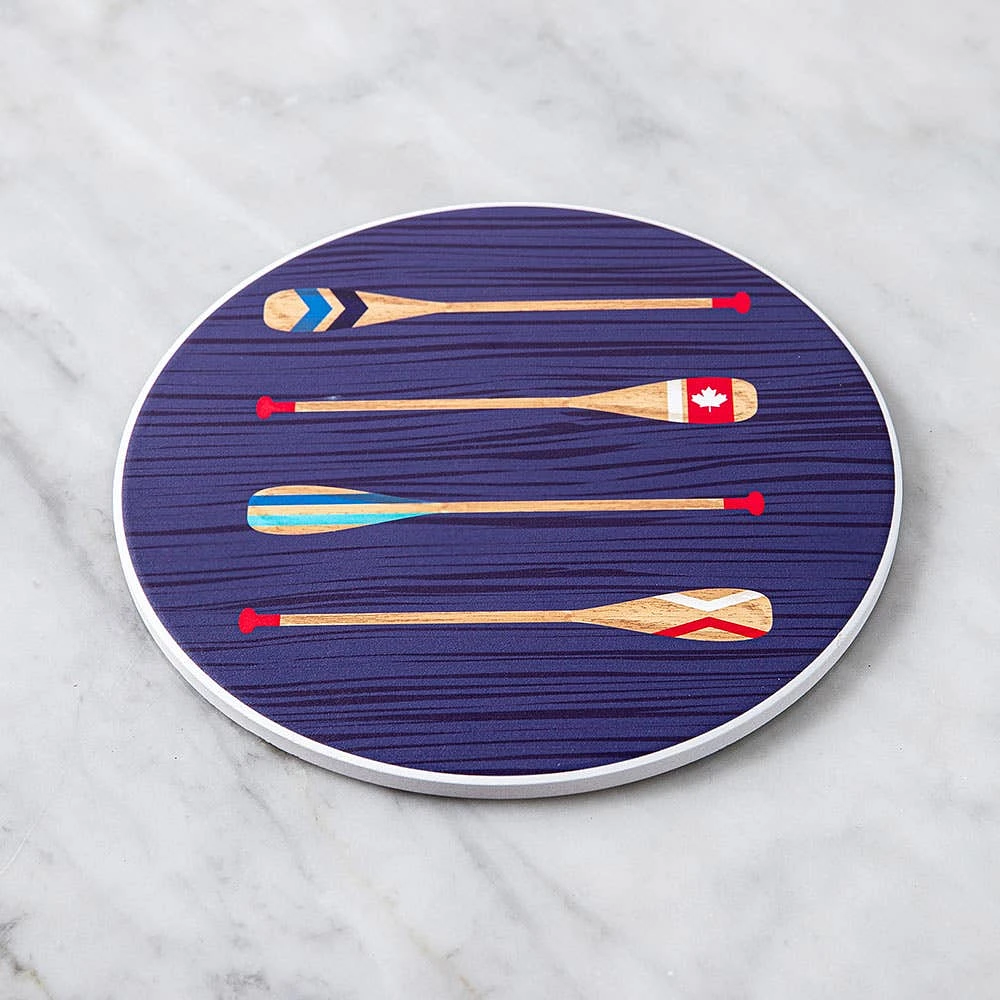 KSP Ceramica 'Paddles' Printed Ceramic Trivet 20cm (Multi Colour)