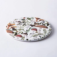 KSP Ceramica 'Mushrooms' Printed Ceramic Trivet 20cm (Multi Colour)