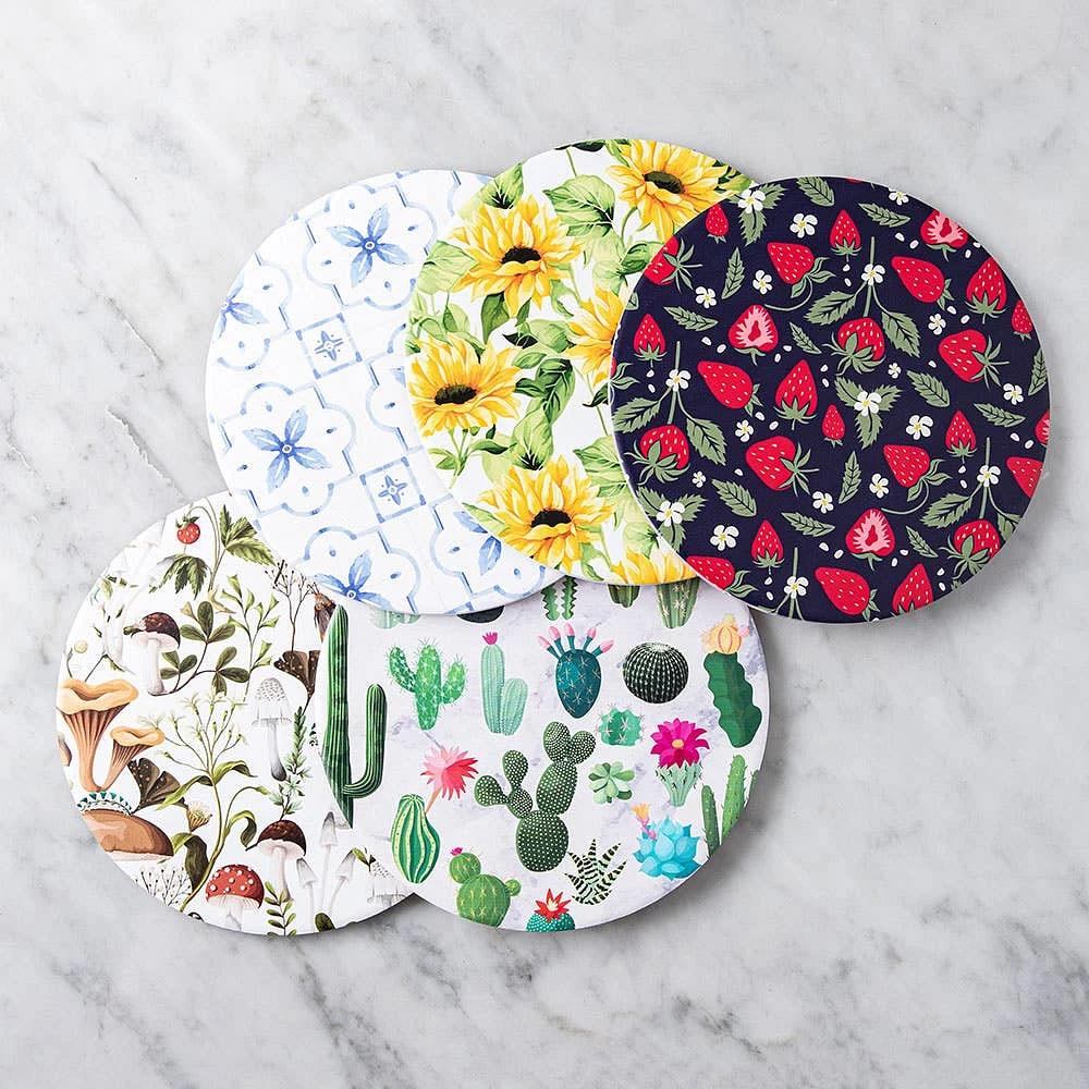 KSP Ceramica 'Sunflowers' Printed Ceramic Trivet 20cm (Multi Colour)