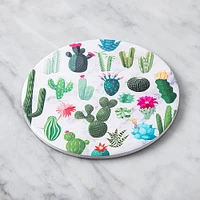 KSP Ceramica 'Cactus' Printed Ceramic Trivet 20cm (Multi Colour)