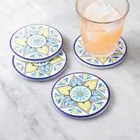 KSP Ceramica 'Madrid' Printed Ceramic Coaster - Set/4 (Multi Colour)