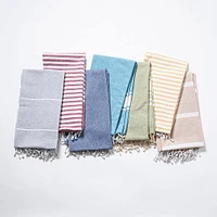 KSP Gaia 'Oceano' Handloom Towel 35" x 72" (Blue/White)