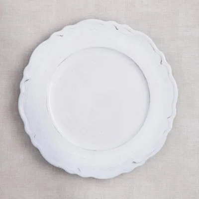 KSP Everyday Charger Plate with Scalloped Rim (White)