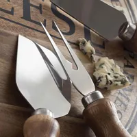 KSP Artisanal Acacia Wood Cheese Board With Knives