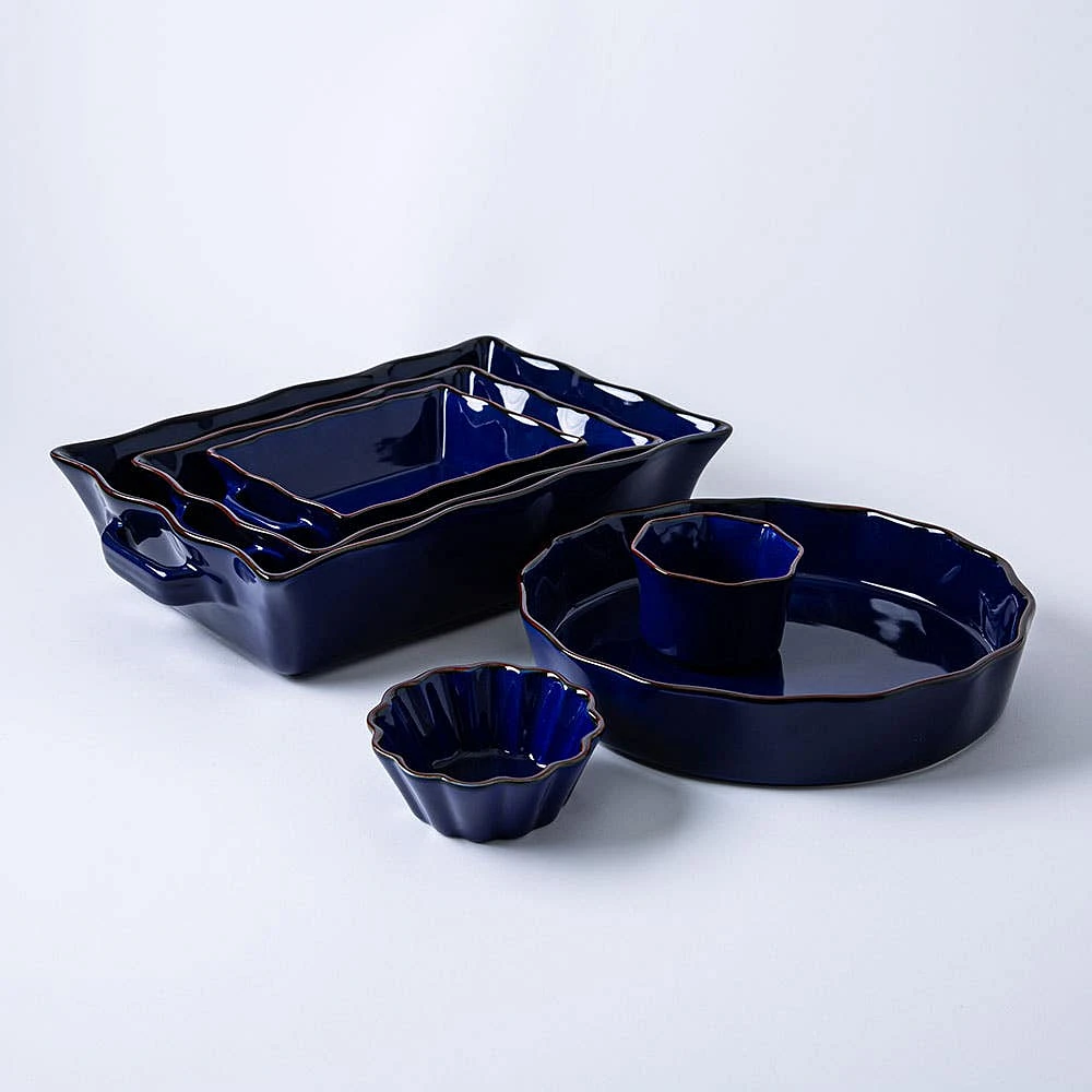 KSP Tuscana Fluted Ramekin 10cm Dia. x 6cm (Navy)