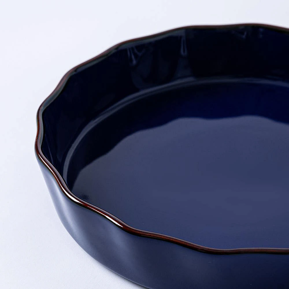 KSP Tuscana Fluted Pie Dish 29cm Dia. x 6cm (Navy)