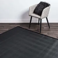 Harman Textaline 'Herringbone' 60"x84" Indoor-Outdoor Mat (Black)