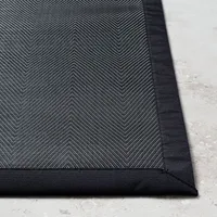 Harman Textaline 'Herringbone' 60"x84" Indoor-Outdoor Mat (Black)