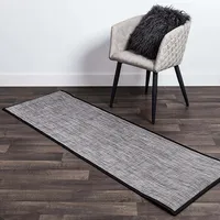 Harman Textaline 'Basketweave' 24"x72" Indoor-Outdoor Mat (Titanium)