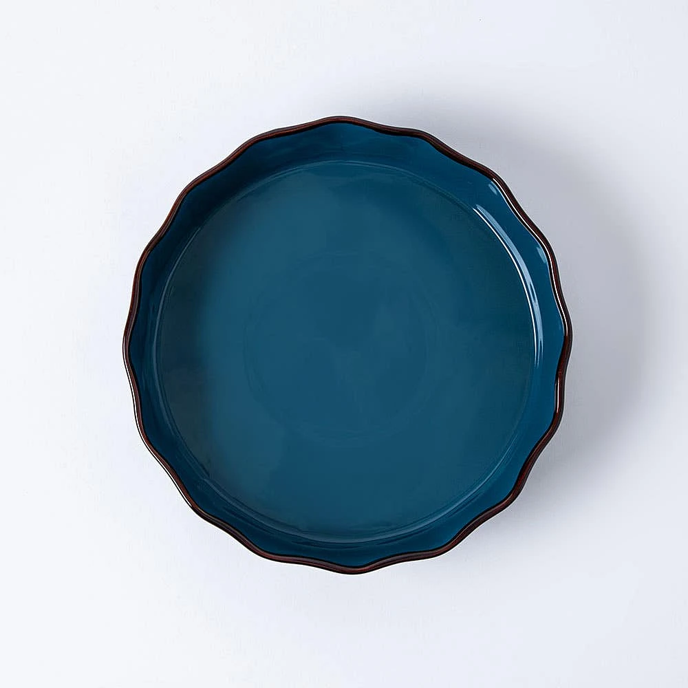 KSP Tuscana Fluted Pie Dish 29cm Dia. x 6cm (Peacock)