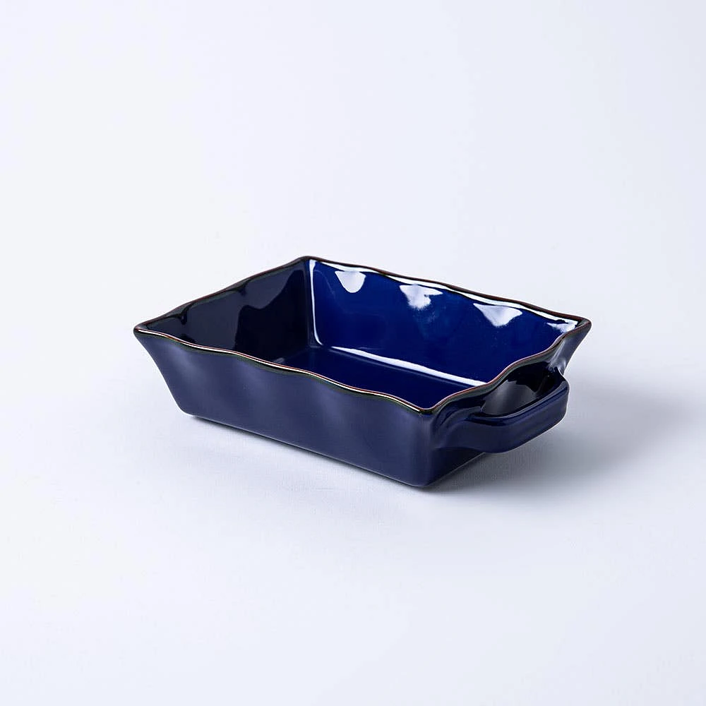 KSP Tuscana Fluted Bakeware Rect. Sml 20.5 x 16 x 6cm (Navy)