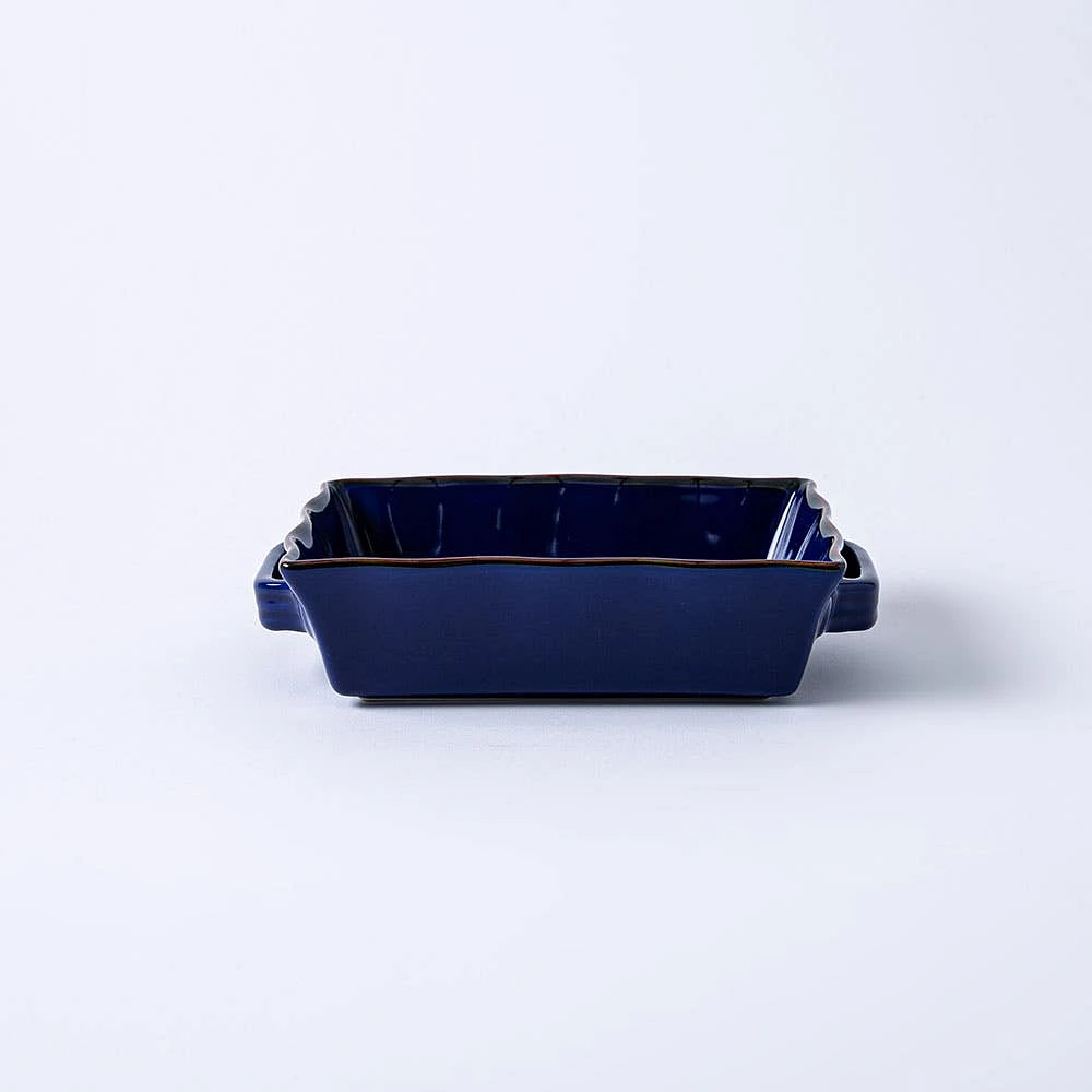 KSP Tuscana Fluted Bakeware Rect. Sml 20.5 x 16 x 6cm (Navy)