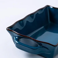 KSP Tuscana Fluted Bakeware Rect. Sml 20.5 x 16 x 6cm (Peacock)
