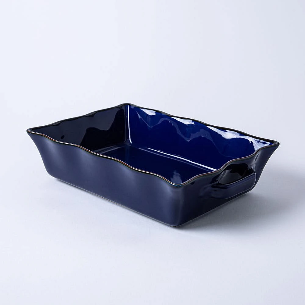 KSP Tuscana Fluted Bakeware Rect. Lrg 36.5x26x9cm  (Navy)