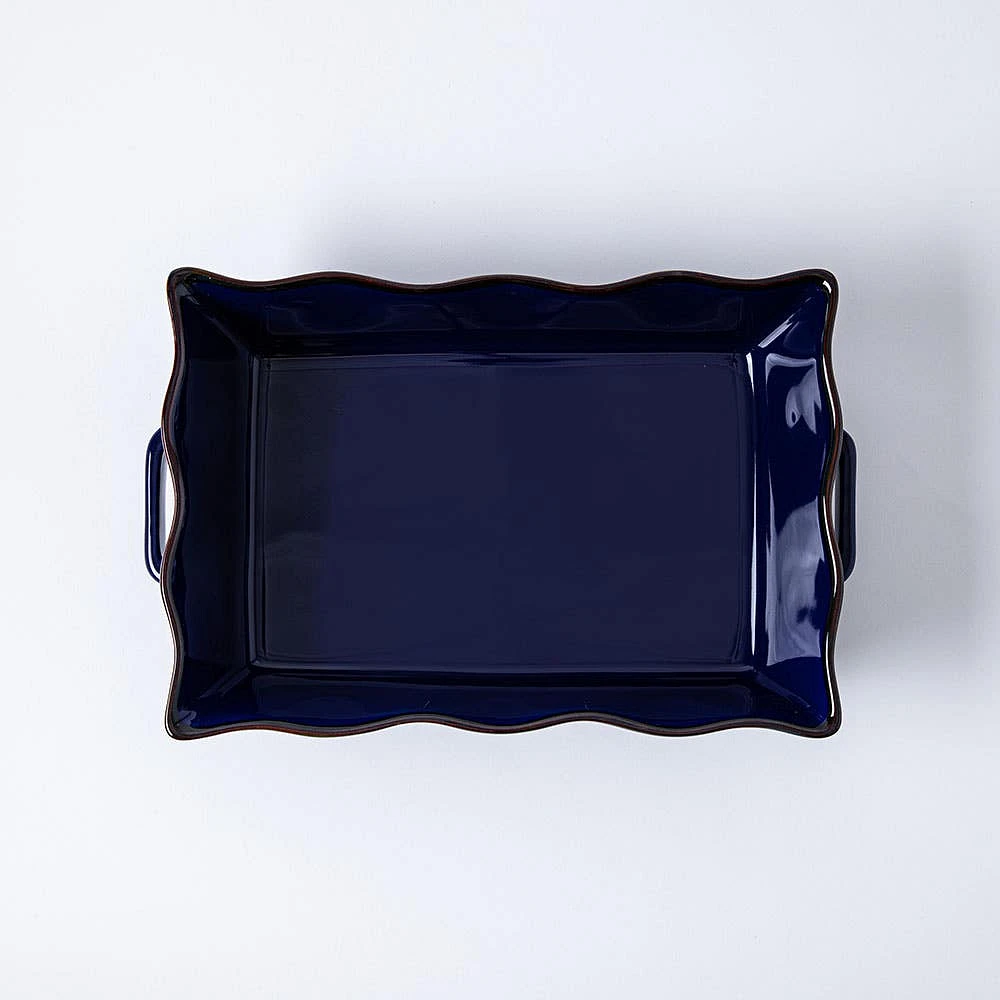 KSP Tuscana Fluted Bakeware Rect. Lrg 36.5x26x9cm  (Navy)