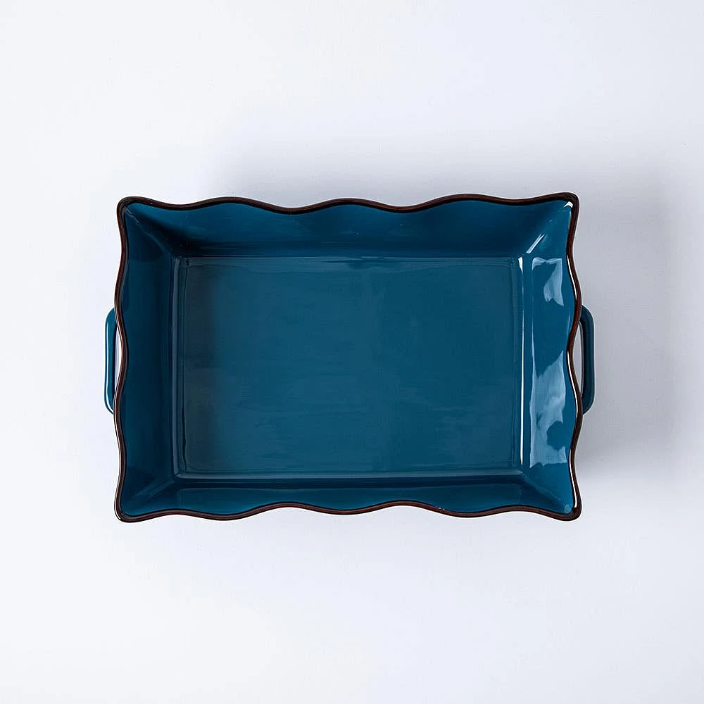 KSP Tuscana Fluted Bakeware Rect. Lrg 36.5x26x9cm (Peacock)