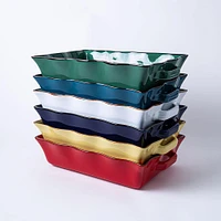 KSP Tuscana Fluted Bakeware Rect. Lrg 36.5x26x9cm (Peacock)