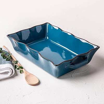 KSP Tuscana Fluted Bakeware Rect. Lrg 36.5x26x9cm (Peacock)