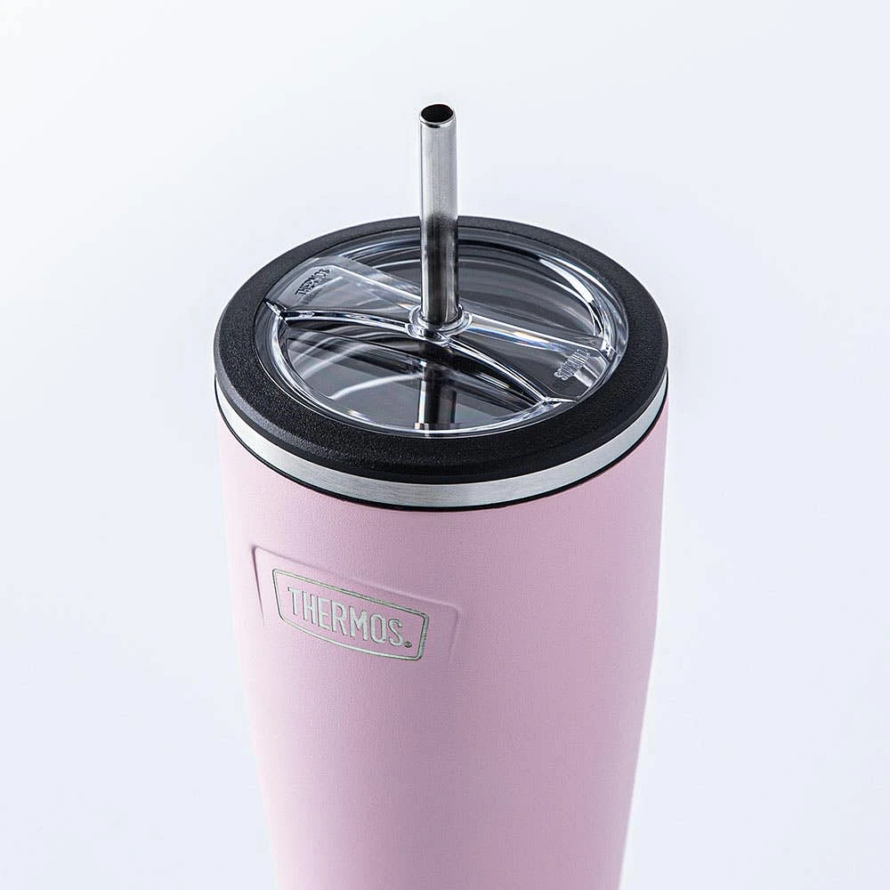 Thermos Icon Series Double Wall Tumbler with Straw (Sunset Pink)