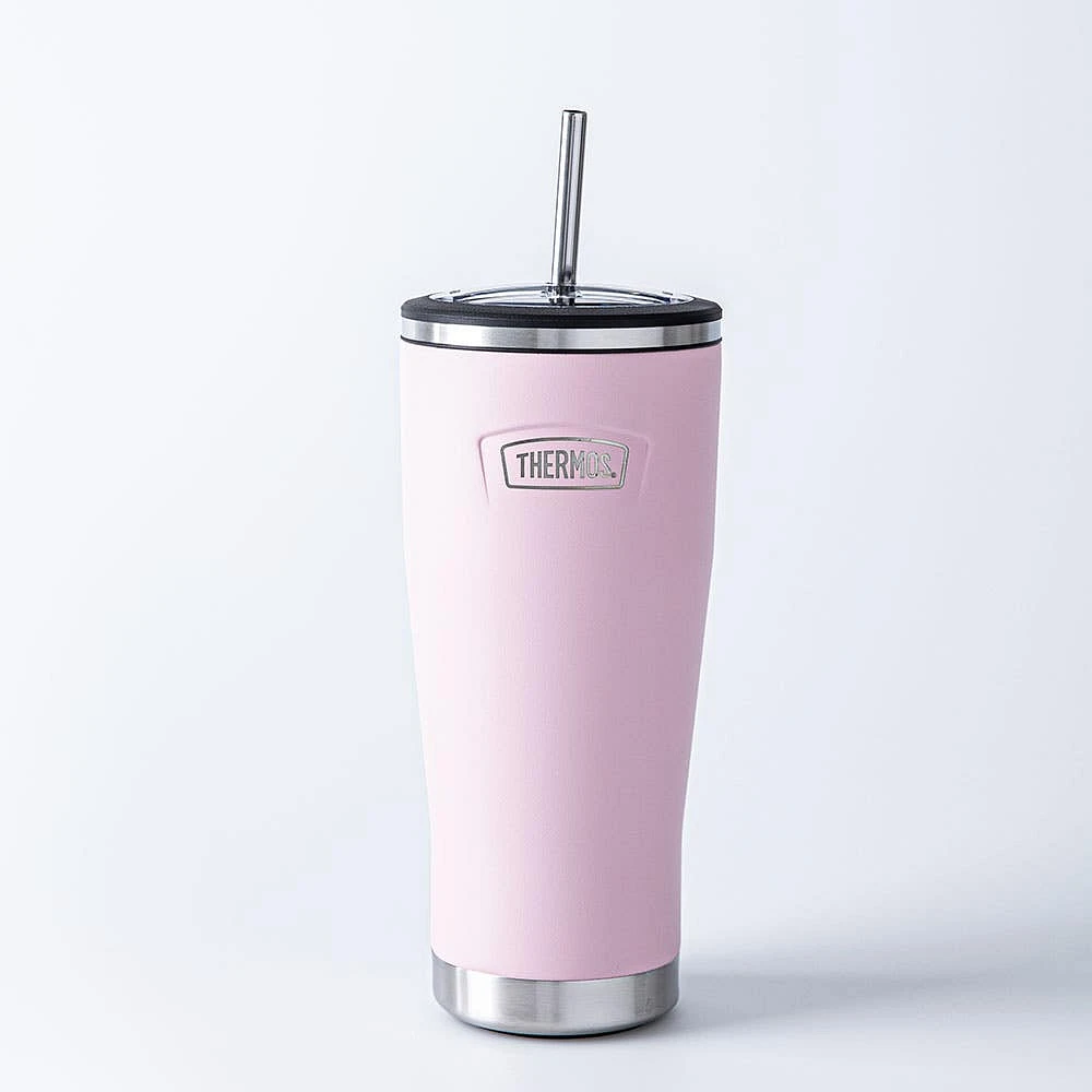 Thermos Icon Series Double Wall Tumbler with Straw (Sunset Pink)