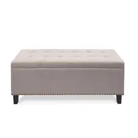 KSP Whitney Upholstered Storage Bench (Natural)