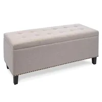 KSP Whitney Upholstered Storage Bench (Natural)