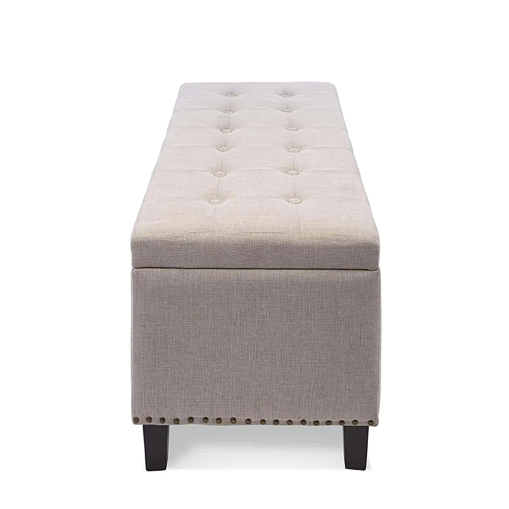 KSP Whitney Upholstered Storage Bench (Natural)