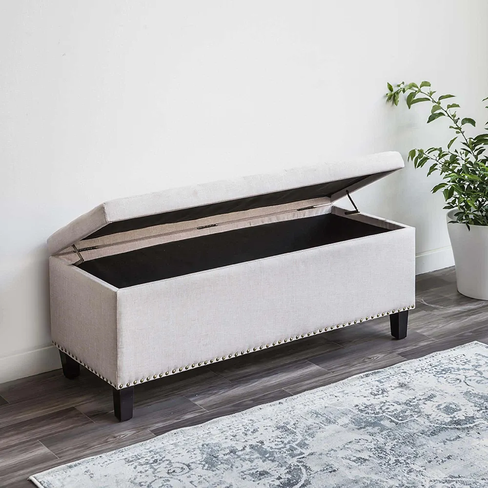 KSP Whitney Upholstered Storage Bench (Natural)