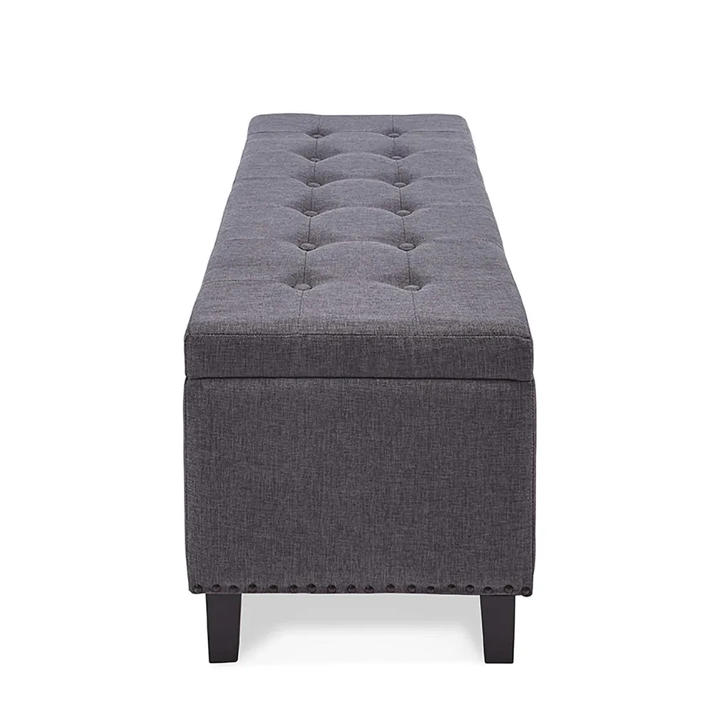 KSP Whitney Upholstered Storage Bench (Grey)