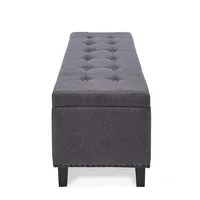 KSP Whitney Upholstered Storage Bench (Grey)