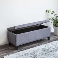 KSP Whitney Upholstered Storage Bench (Grey)