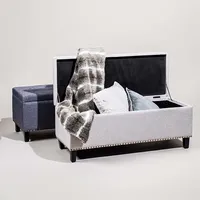 KSP Whitney Upholstered Storage Bench (Grey)