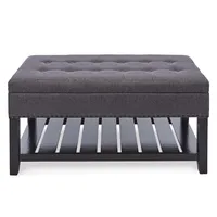 KSP Conrad Upholstered Storage Bench (Grey)