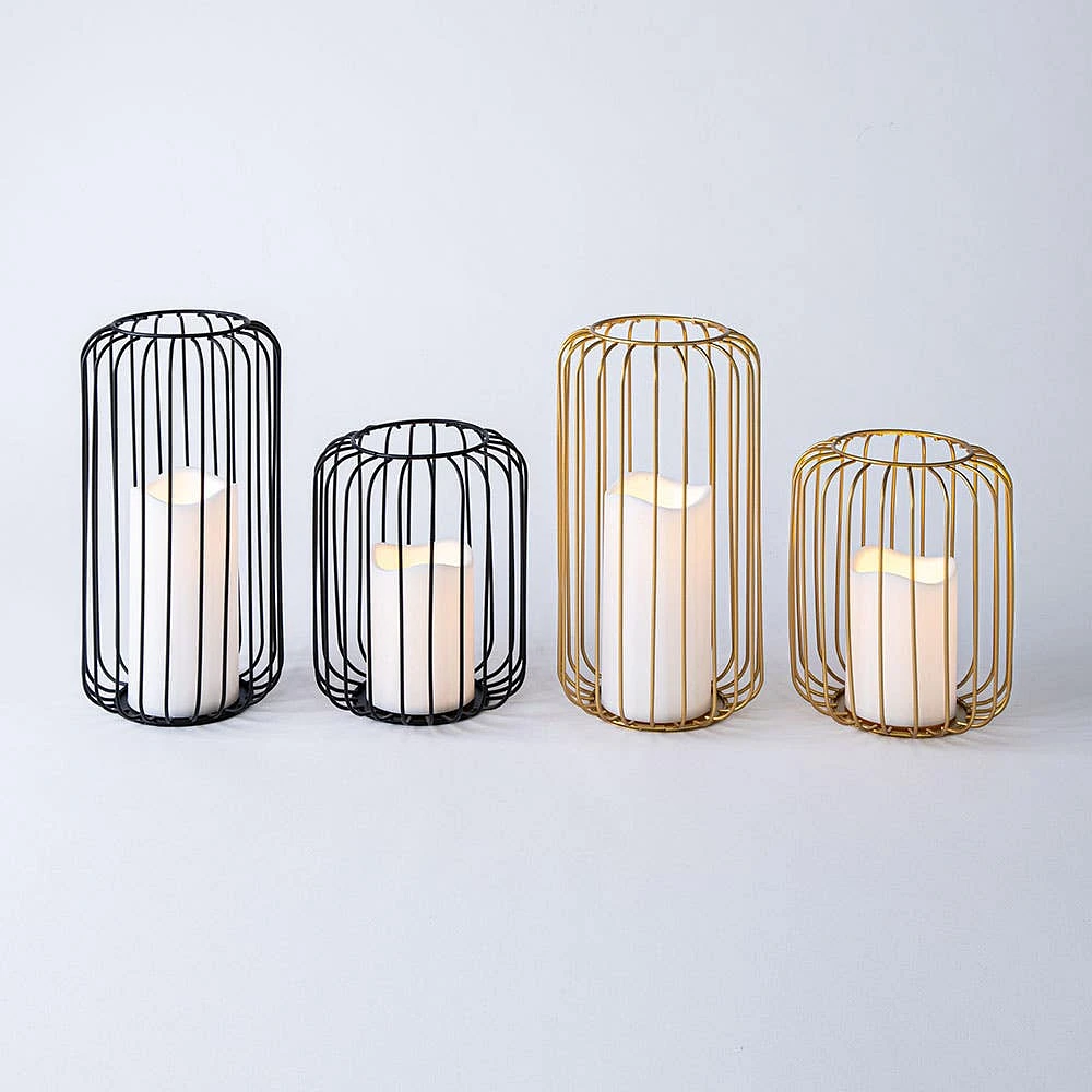 KSP Layne LED Metal Lantern 15x15x18cm (Black)